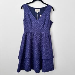 Flora Bea NYC Deep Purple A Line Dress Size Small NWT